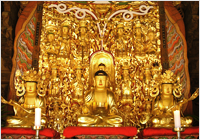 醴泉龙门寺大藏殿木佛坐像及木刻幀