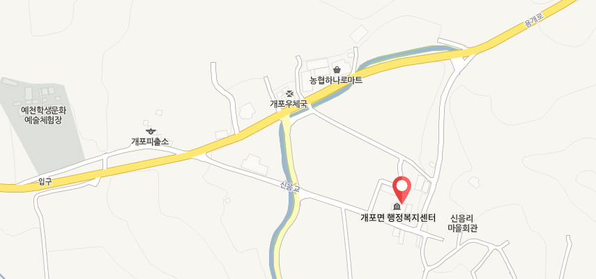 36844 경북 예천군 개포면 신음리길 28-8(신음리 234)를 표시한 지도