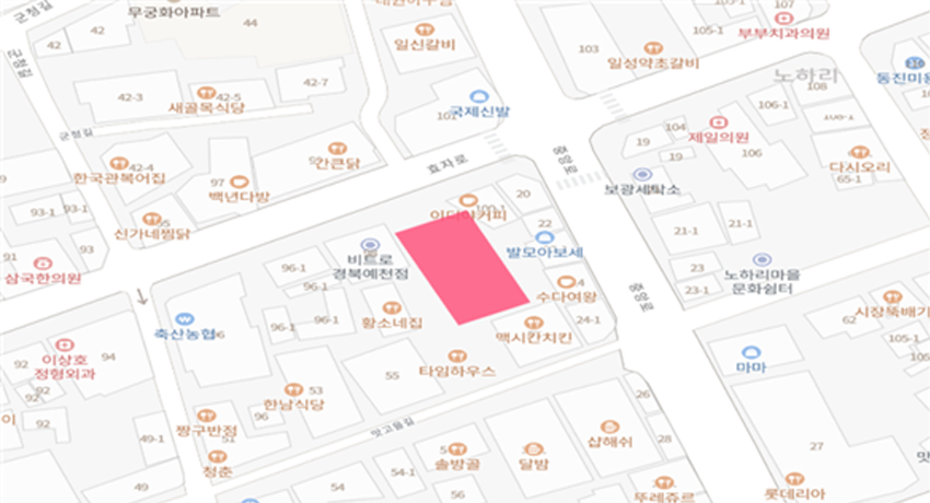 효자로 제1주차장 노하리 73-2 지도