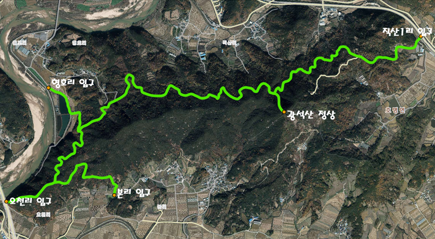 광석산 등산로 지도
