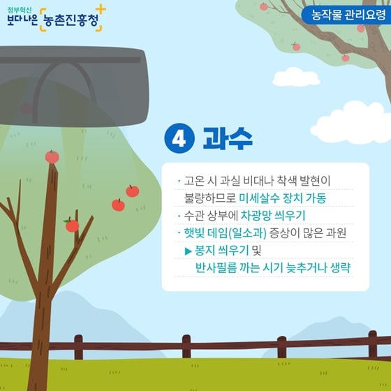 5.폭염으로 인한 농작물 피해 예방 및 가축 관리 요령을 꼭 숙지하세요!