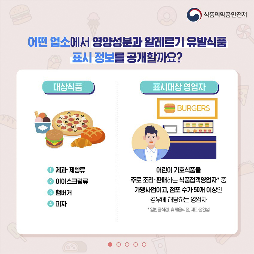 2.어린이 기호식품 영양성분 및 알레르기 유발식품 정보를 확인하세요