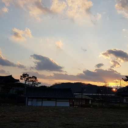 삼강의 저녁노을