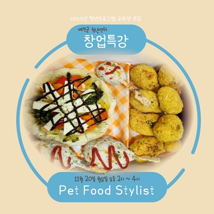 창업특강-펫푸드스타일리스트<수제 간식만들기>